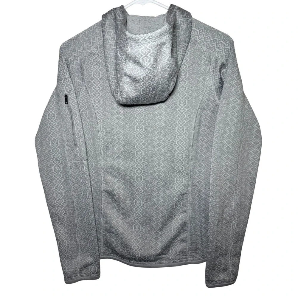 Patagonia Full Zip Hooded Jacket Women Small Gray Geometric Sweater - Picture 4 of 8